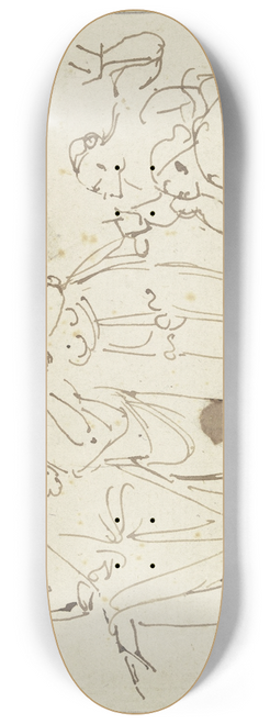 Johann Georg Schtz - Ungedeutete Szene 8.25 inch art skate deck