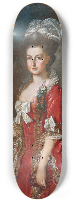 Johann Georg Weikert - Portrait of Archduchess Marie Christine, Duchess of Teschen (17421798) 8.25 inch art skate deck