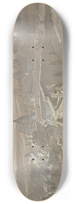 Johann Heinrich Hasselhorst - Blick auf Alsfeld von der Hersfelder Brcke 8.25 inch art skate deck