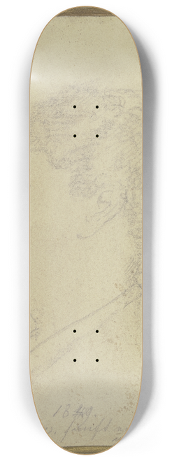 Johann Heinrich Hasselhorst - Kopf des Malers Jakob Maurer 8.25 inch art skate deck