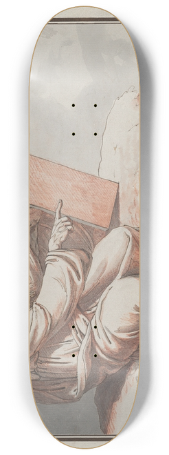 Johann Heinrich Lips - A Prophet Seated on a Rock 8.25 inch art skate deck