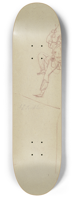 Johann Heinrich Tischbein the elder - Studienblatt; Zwei hngende und eine liegende Figur 8.25 inch art skate deck