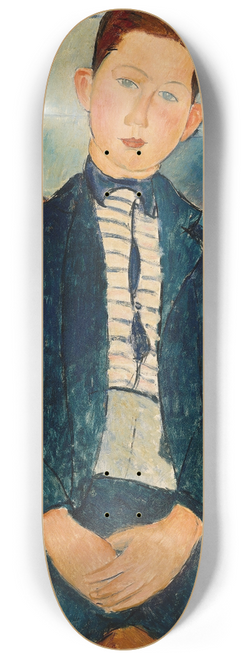Amedeo Modigliani - Boy in a Striped Sweater 8.25 inch art skate deck