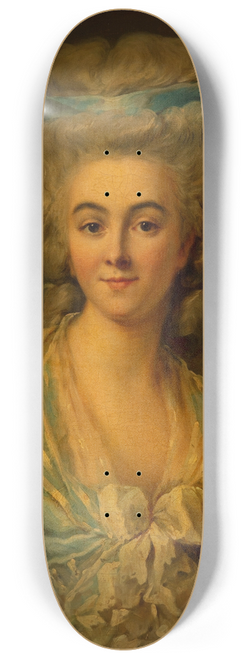 Johann-Julius Heinsius - Portrait of Elisabeth Collineau-Pelletreau 8.25 inch art skate deck