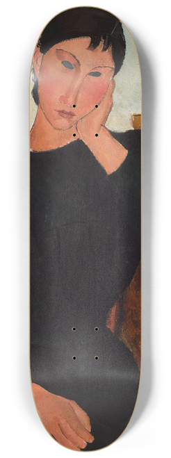 Amedeo Modigliani - Elvira Resting at a Table 8.25 inch art skate deck