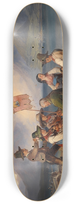 Johann Matthias Ranftl - berfahrt am Wolfgangsee 8.25 inch art skate deck