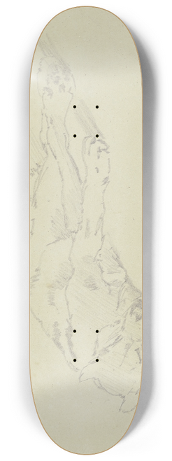Johann Nepomuk Rauch - Sleeping wolf 8.25 inch art skate deck