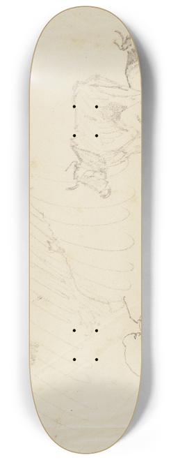 Johann Nepomuk Rauch - Zwei Khe, eine stehend, eine liegend 8.25 inch art skate deck