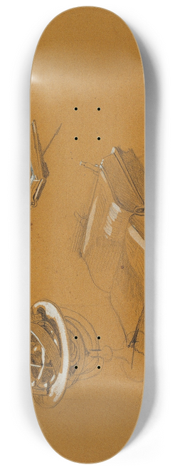 Johann Peter Krafft - Studie zu Faust am Ostermorgen 8.25 inch art skate deck