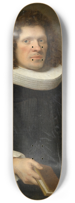 Johann Rudolf Huber the elder - Portrait of Professor Sebastian Faesch (16471712) 8.25 inch art skate deck