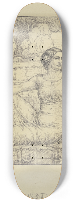 Johann Vincenz Cissarz - Allegorie des Abends (Vesper) 8.25 inch art skate deck