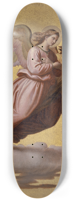 Johann von Schraudolph - Two Angels Floating II 8.25 inch art skate deck