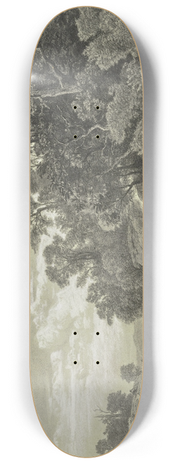 Johann Wilhelm Schirmer - At the Arly near Karlsruhe 8.25 inch art skate deck