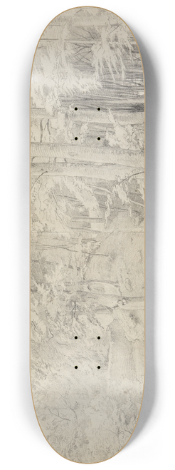 Johann Wilhelm Schirmer - Im Buchenwald 8.25 inch art skate deck