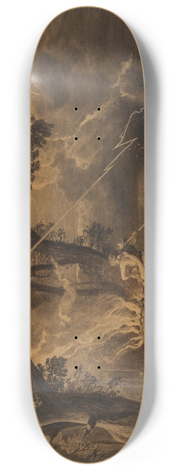 Johann Wilhelm Schirmer - Kain erschlgt Abel (1. Mose 4, 8) 8.25 inch art skate deck