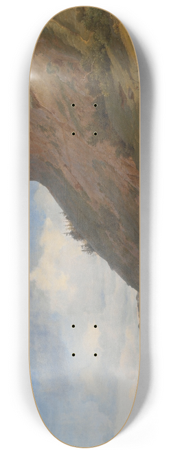 Johan Thomas Lundbye - A Danish Coast. View from Kitns on Roskilde Fjord. Zealand 8.25 inch art skate deck