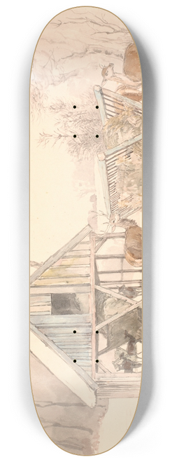 Johan Thomas Lundbye - Foderhkkene til vildtet i Dyrehaven 8.25 inch art skate deck