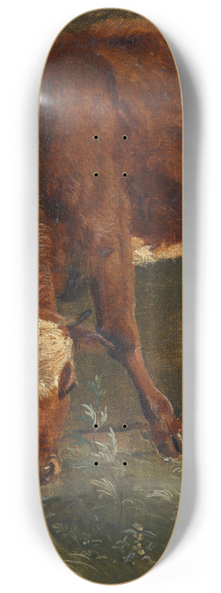 Johan Thomas Lundbye - Grazing red heifer. Study 8.25 inch art skate deck