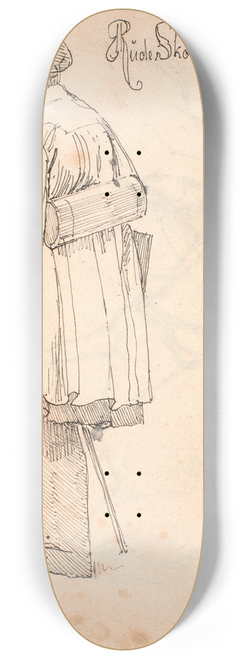 Johan Thomas Lundbye - PC Skovgaard med botaniserkasse, stende og set fra ryggen 8.25 inch art skate deck
