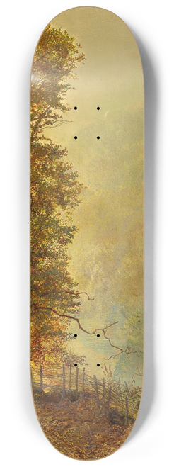 John Atkinson Grimshaw - A Rabbit Hunter On A Riverside Road 8.25 inch art skate deck