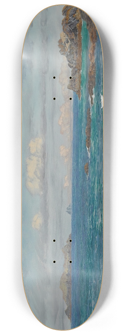 John Brett - Newtrain Bayand Gull Island, Cornwall 8.25 inch art skate deck