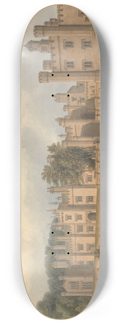 John Buckler - South East View of Blithfield, Staffordshire: the Seat of the Right Honourable Lord Bagot 8.25 inch art skate deck