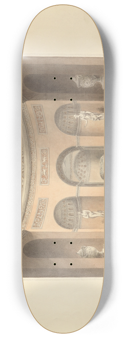 John Buckler - The Gallery at Newby Hall: the Seat of the Right Honble Lord Grantham 8.25 inch art skate deck