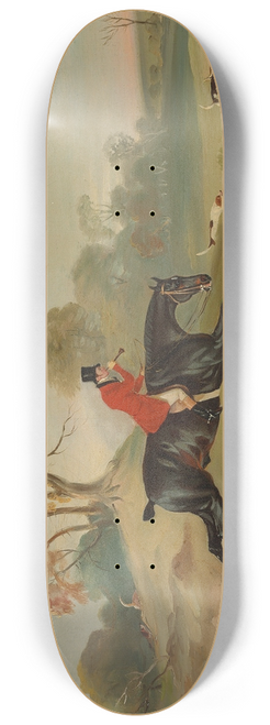 John Ferneley - Anthony Adrian, 7th Earl of Kintore on Tom of Lincoln, hunting in an extensive landscape 8.25 inch art skate deck