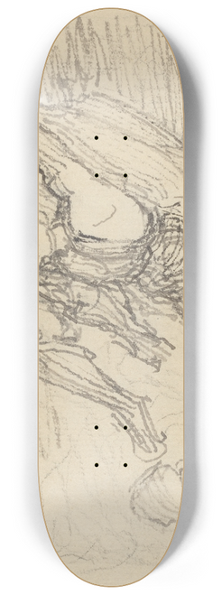 John Flaxman - Figure Being Transported through the Air 8.25 inch art skate deck