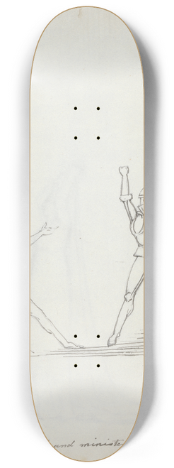 John Flaxman - Hamlet. Angels and ministers of grace defend us! 8.25 inch art skate deck