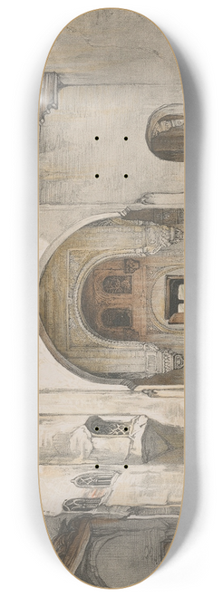 John Frederick Lewis - Sketches and Drawings of the Alhambra. London 8.25 inch art skate deck