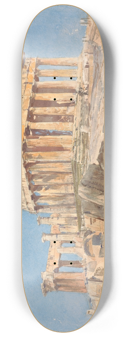 John Fulleylove - The Parthenon from the North End of the Eastern Portico of the Propylae, Evening Light 8.25 inch art skate deck
