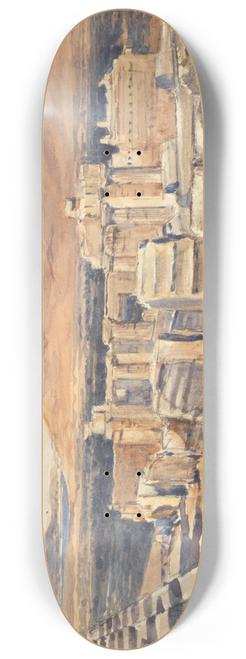 John Fulleylove - The Propylaea from the Northern Edge of the Stylobate of the Parthenon, Athens 8.25 inch art skate deck
