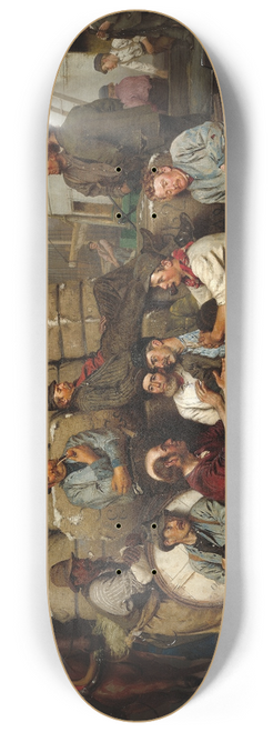 John George Brown - The Longshoremens Noon 8.25 inch art skate deck