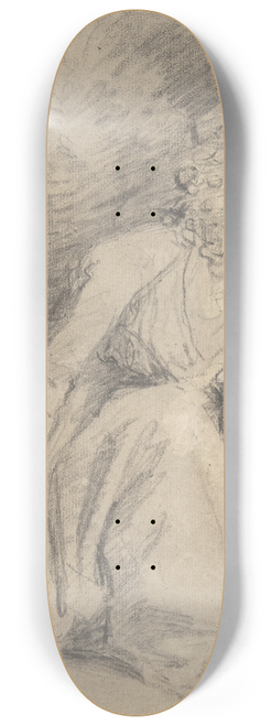 John Hoppner - Study of a Seated Woman 8.25 inch art skate deck