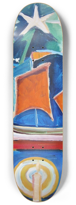 John Jon-And - Skepp Ljus Och Stjrnor 8.25 inch art skate deck