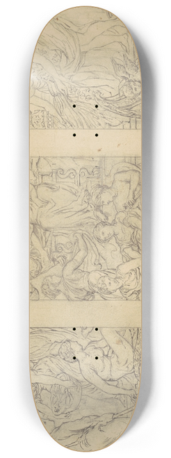 John La Farge - Study for Commerce 8.25 inch art skate deck
