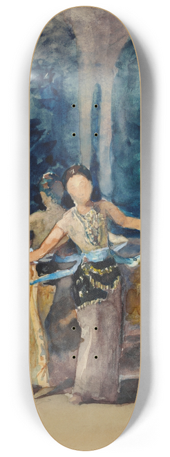 John La Farge - Village Dancing Girls at Garoet in the Preanger Regency, Java 8.25 inch art skate deck