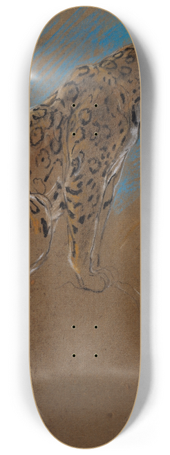 John Macallan Swan - Study of a Jaguar 8.25 inch art skate deck