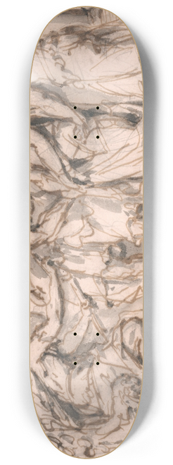 John Michael Rysbrack - Sketch for The Continence of Scipio 8.25 inch art skate deck