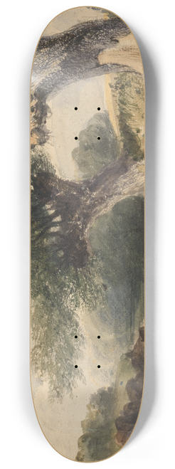 John Preston Neale - On the Colne, Middlesex 8.25 inch art skate deck