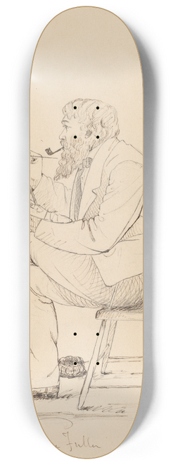 John Quincy Adams Ward - Sketching  George Fuller 8.25 inch art skate deck