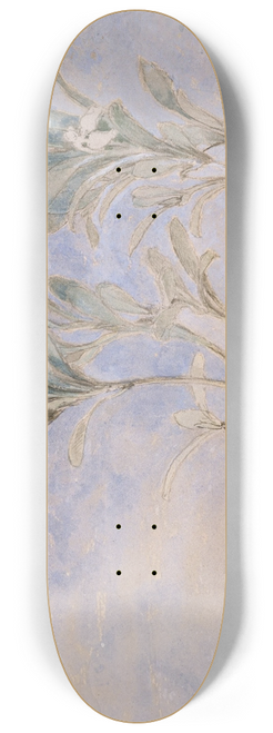 John Ruskin - Study of a Sprig of a Myrtle Tree 8.25 inch art skate deck