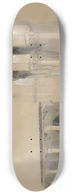 John Ruskin - The Great Square at Torcello 8.25 inch art skate deck