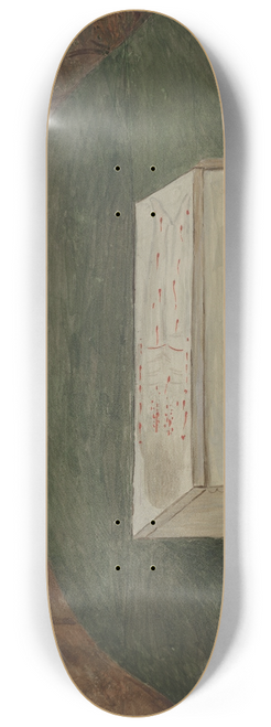 American 20th Century - Station of the Cross No. 14  Jesus is Laid in His Tomb 8.25 inch art skate deck