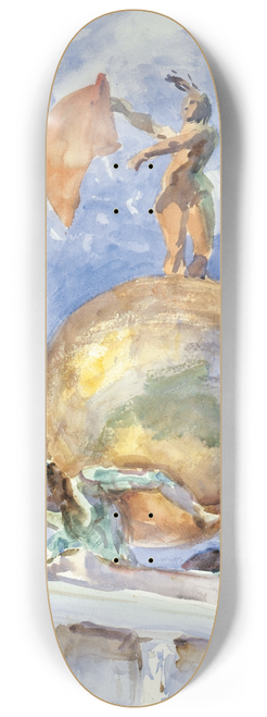 John Singer Sargent - The Dogana, Statue of Fortune 8.25 inch art skate deck