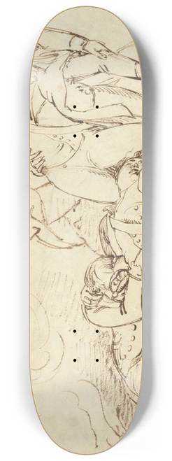 John Trumbull - Death of General Montgomery in the Attack on Quebec, 31 December1775 8.25 inch art skate deck