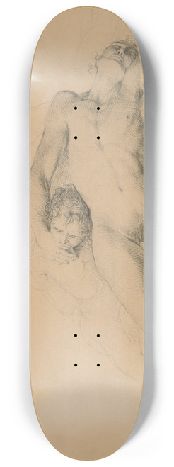 John Trumbull - Study for The Death of General Montgomery in the Attack on Quebec, December 31,1775 8.25 inch art skate deck