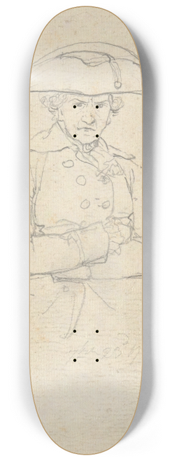 John Trumbull - Untitled, from folio; Sketches in France and Germany 8.25 inch art skate deck