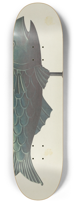 American 20th Century - Weather Vane (Fish) 8.25 inch art skate deck